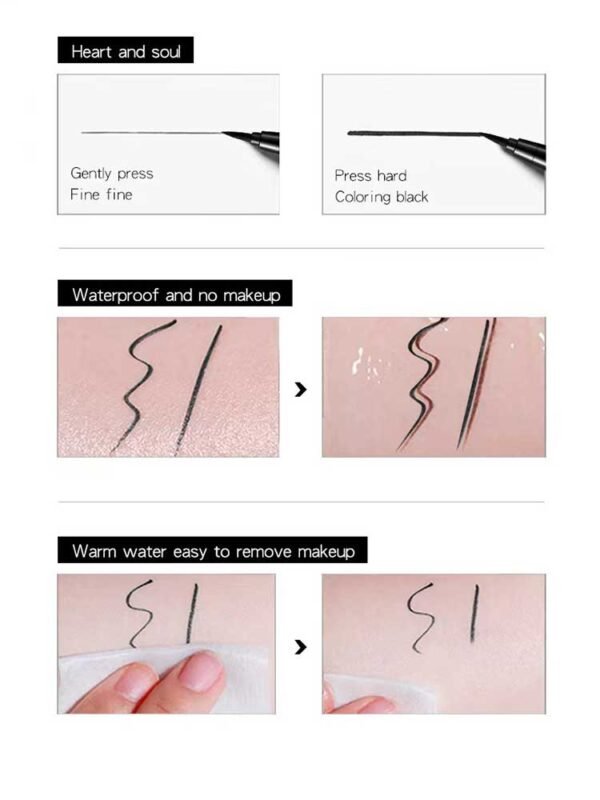 Wholesale SELINE GIRL 24 hours Waterproof and Sweatproof Long-lasting Smudge-free Eyeliner Black Long Lasting Eyeliner - Image 14
