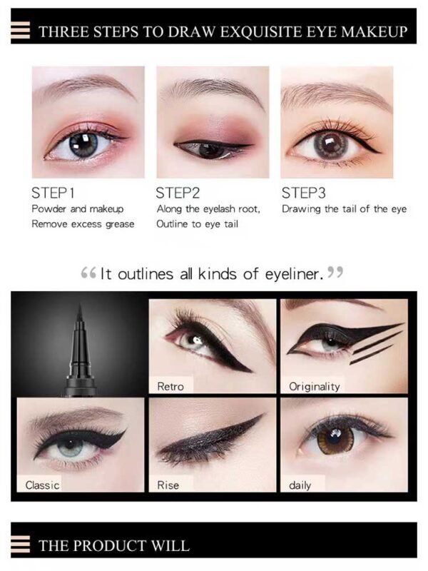 Wholesale SELINE GIRL 24 hours Waterproof and Sweatproof Long-lasting Smudge-free Eyeliner Black Long Lasting Eyeliner - Image 15